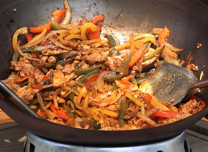 Backyard Smoke Show | Wok Chicken Fajitas on the Big Green Egg