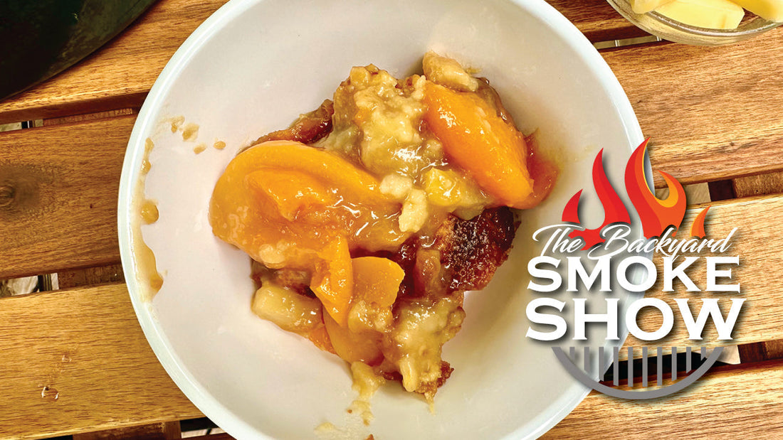 Peach Dump Cake on the Big Green Egg | Backyard Smoke Show