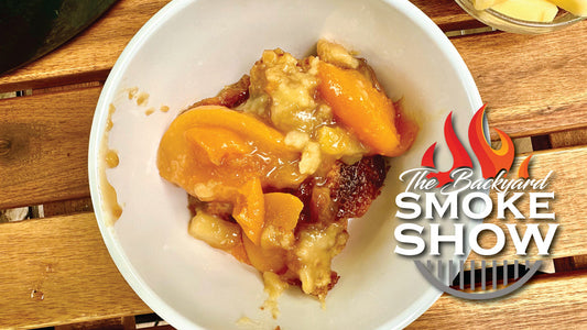 Peach Dump Cake on the Big Green Egg | Backyard Smoke Show