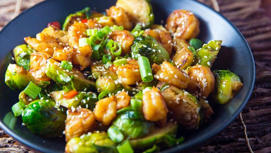 GINGER GARLIC SHRIMP STIR FRY