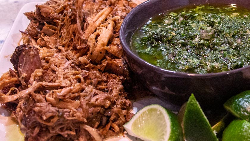 BRAISED CARNITAS w/ CHIMICHURRI SAUCE