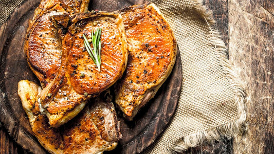 CEDAR PLANKED PORK CHOPS