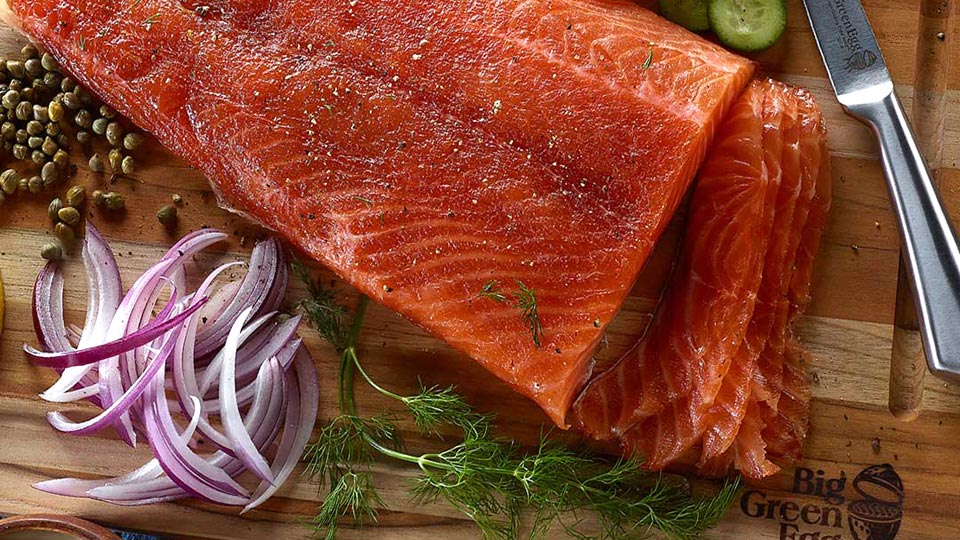 BOURBON-GLAZED COLD SMOKED SALMON