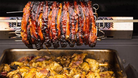 CRACKLING PORK w/ HERBY POTATO WEDGES