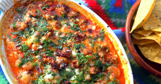 CHORIZO AND SHRIMP FUNDIDO