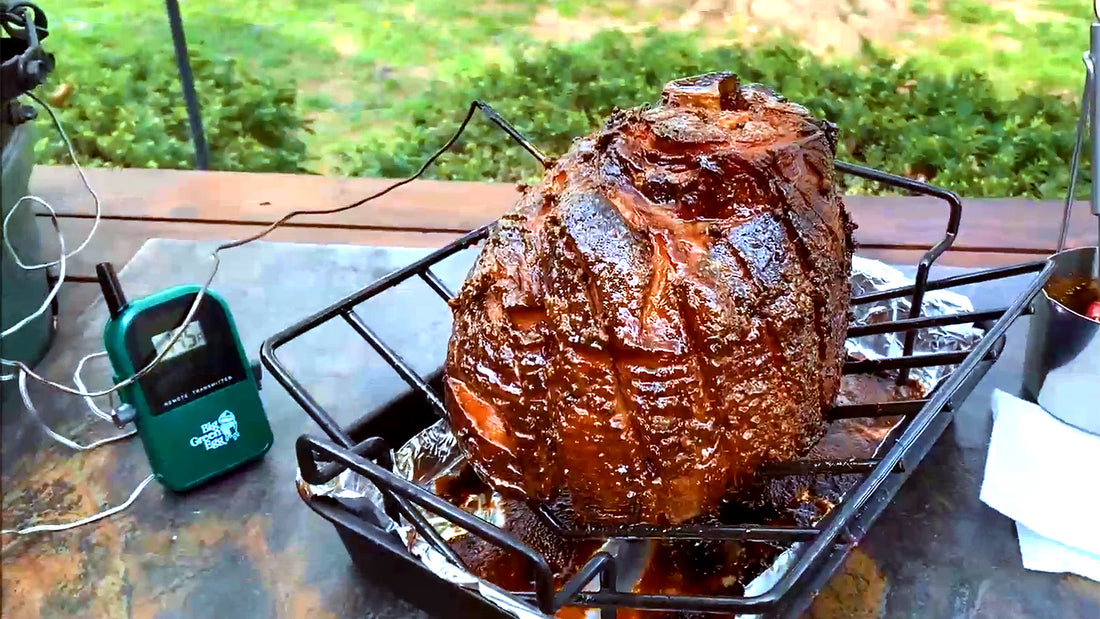 Glazed Easter Ham on the Big Green Egg