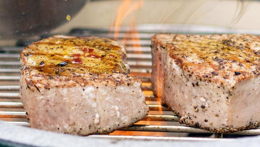 GRILLED TUNA w/ HERB BUTTER