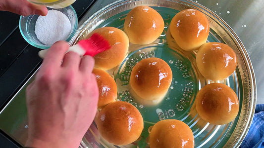 butter rolls baked big green egg