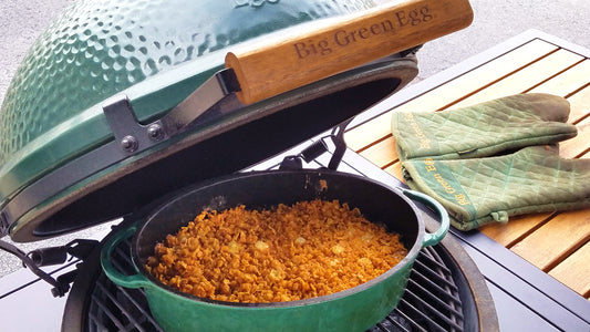 Cheesy Potato Casserole on the Big Green Egg