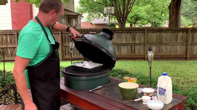 5 Ingredient Peach Cobbler on the Big Green Egg