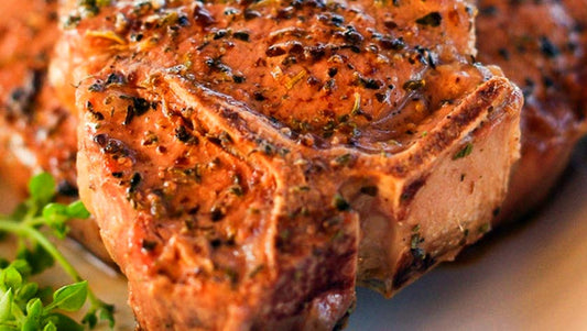 SALT BLOCK SEARED LAMB CHOPS