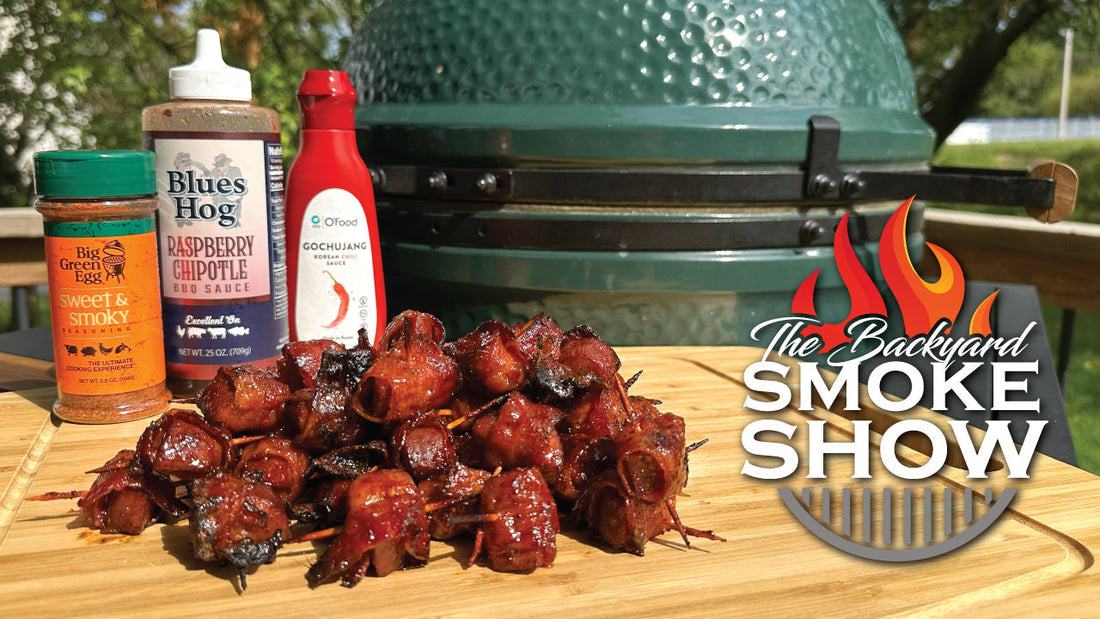 Bacon-Wrapped Andouille Bites on the Big Green Egg | Backyard Smoke Show