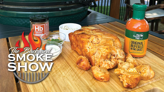 Buffalo Chicken Monkey Bread on the Big Green Egg | Backyard Smoke Show