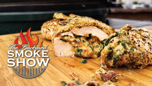 Mediterranean Stuffed Chicken Breast on the Big Green Egg | Backyard Smoke Show