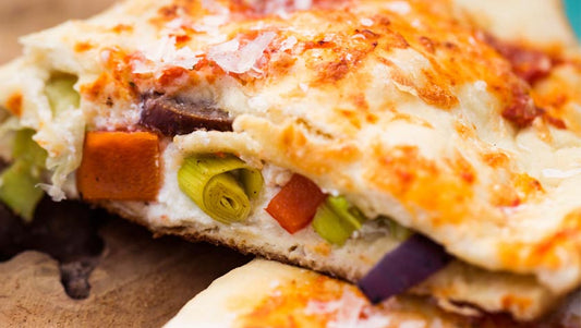 CALZONE PIZZA ONIONS, PEPPERS & BEEF SAUSAGE