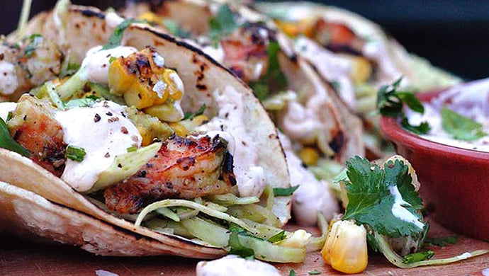 SMOKED CHIPOTLE & ZESTY LIME PRAWN TACOS