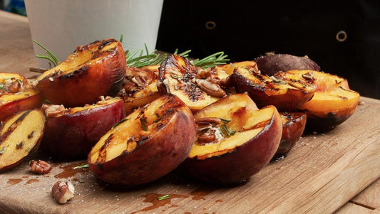PEACHES w/ ROSEMARY & CITRUS COCONUT CREAM
