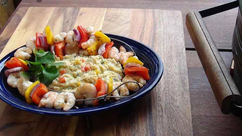 SHRIMP AND GRITS KABOBS