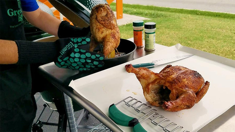 Wine-Butt & Beer-Butt Chicken on the Big Green Egg