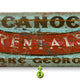 Meissenburg 17" x 44" Canoe Rentals - Table Rock Lake Corrugated Metal Sign