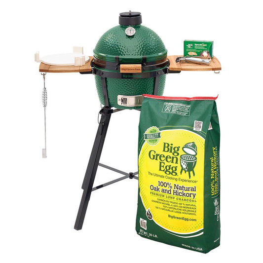 MiniMax Big Green Egg + Portable Nest + Acacia EGG Mates Package