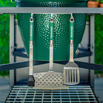 3-Piece Stainless Steel BBQ Tool Set (Comfort-Grip Handles)