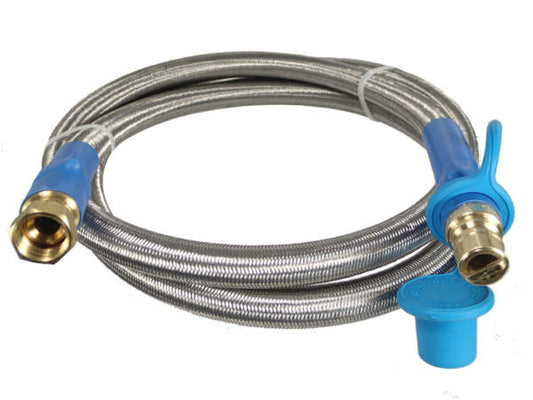 10ft 1/2" Male QD Plug x 1/2" Female Flare Swivel w/ SS Overbraid- 100450-120