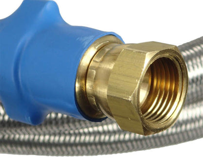 10ft 1/2" Male QD Plug x 1/2" Female Flare Swivel w/ SS Overbraid- 100450-120