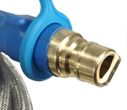 10ft 1/2" Male QD Plug x 1/2" Female Flare Swivel w/ SS Overbraid- 100450-120