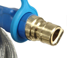 Load image into Gallery viewer, 10ft 1/2&quot; Male QD Plug x 1/2&quot; Female Flare Swivel w/ SS Overbraid
