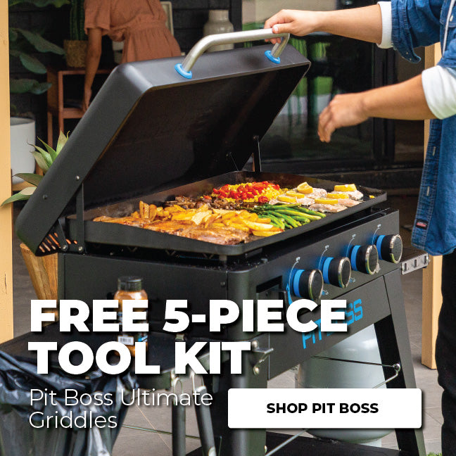 FREE 5-PIECE ULTIMATE TOOL KIT WITH EVERY PIT BOSS GRIDDLE SALE