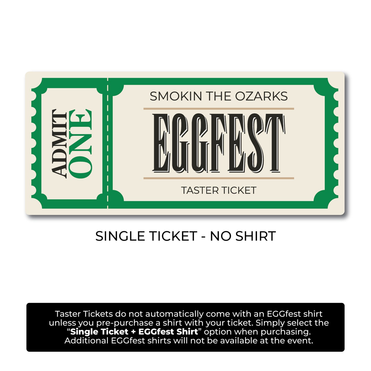 TASTER TICKET - 2026 Smokin' the Ozarks EGGfest
