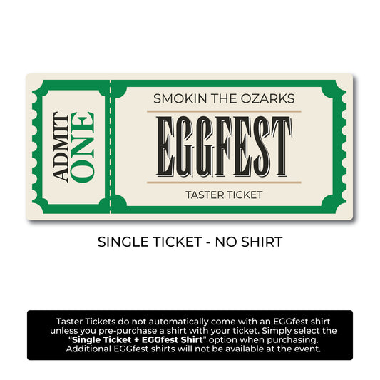 TASTER TICKET - 2026 Smokin' the Ozarks EGGfest