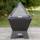 Iron Embers 24" Modern Cube Fire Pit Package with Spark Screen (Single Door)