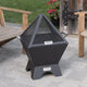 Iron Embers 24" Modern Cube Fire Pit Package with Spark Screen (No Door)