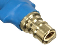 Load image into Gallery viewer, 10ft 3/8&quot; Male QD Plug X 3/8&quot; Female Flare Swivel Plug w/ SS Overbraid
