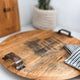 Whiskey Barrel Head Lazy Susan