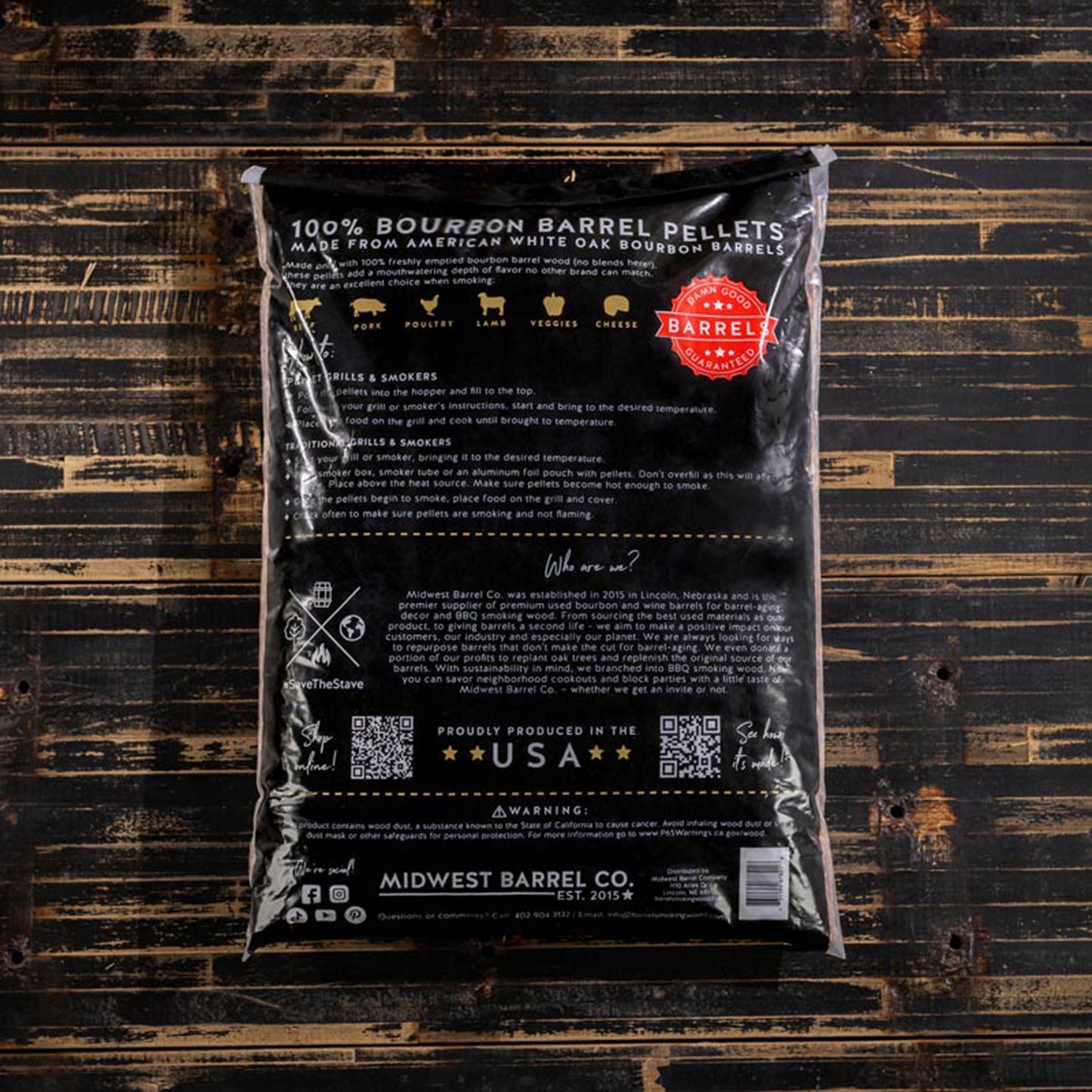 Bourbon Barrel Smoking Wood Pellets