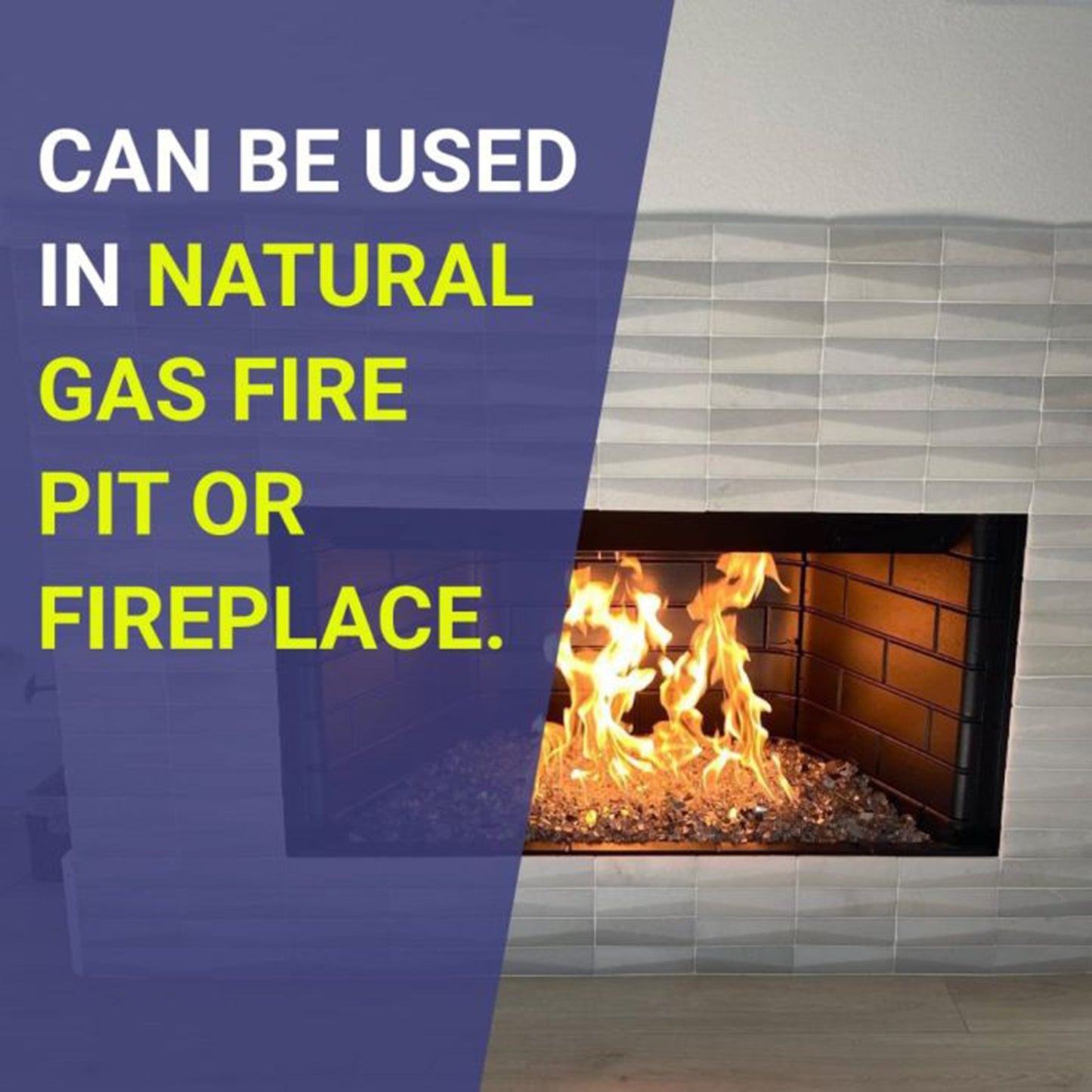 18" x 6" Stainless Steel H-Style Burner for Natural Gas with 16" Whisper Free Flex Line