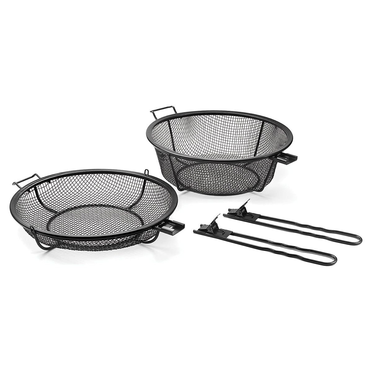 Outset 76182 Chef's Jumbo Outdoor Grill Basket with Removable Handles