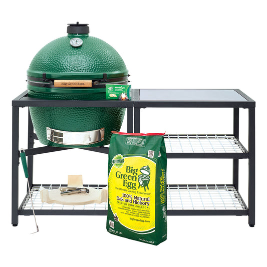 XL Big Green Egg + Modular Nest + Expansion Package- (1) Solid Stainless (2) Stainless Grid