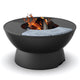 Meteor 38” Cast Iron Fire Pit with Low Base, Grill Grates, Griddle, and Soapstone Surfaces
