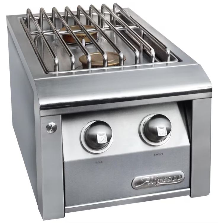 Alfresco Built-In Propane Gas Double Side Burner - AXESB-2-LP