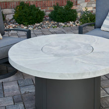 Load image into Gallery viewer, Beacon Round Gas Fire Pit Table (White Onyx) w/ Glass Guard BC-20-WO/GG-20-R
