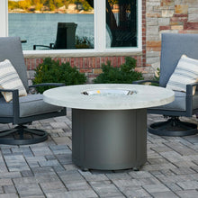 Load image into Gallery viewer, Beacon Round Gas Fire Pit Table (White Onyx) w/ Glass Guard
