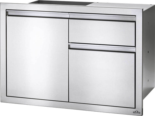 Napoleon 36" x 24" Single Door & Waste Bin Drawer, Stainless Steel BI-3624-1D1W