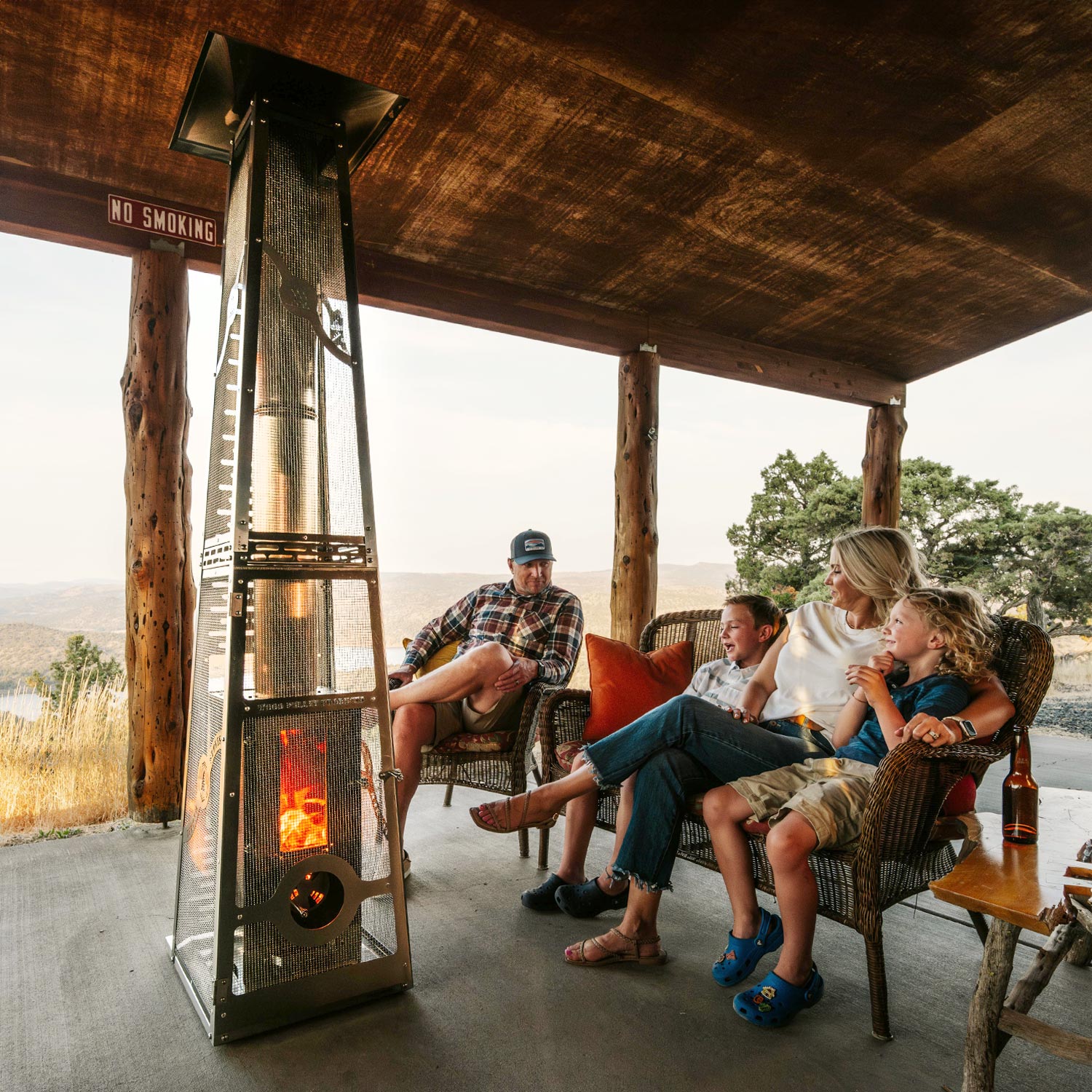 Big Timber Patio Heater (Stainless) with Elite Safety Cage