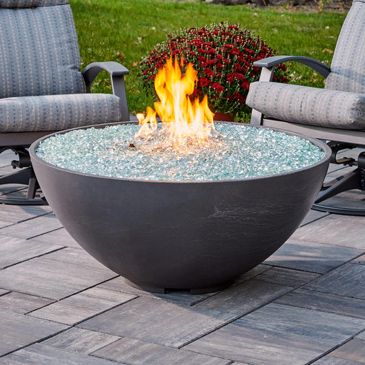 42" Cove Edge Round Gas Fire Pit Bowl - Midnight Mist CV-30EMM