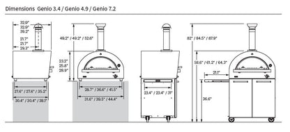 Genio Multi-Fuel Pizza Oven (Stainless/Black)