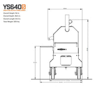 Load image into Gallery viewer, Yoder Smokers YS640s Pellet Grill on Competition Cart w/ Storage Drawer (Black) + T-Stat Door Kit &amp; Stainless Side Shelves
